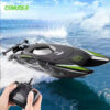 2.4G Radio Rc 30Km/h Racing Boat High Speed Speedboat 20Mins Battery 2 Ch Dual Motor Waterproof Remote Control Ship Toy Boy