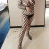 d31e1f1c18c1b51c Plus Size Seductive Lingerie Bodystocking Stretchy Alluring Off Shoulder Crotchless Sheer Bodysuit for Confident Women Sleepwear