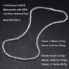 EWYA Sparkling Real Full 2.5/3/4/5mm D Color Moissanite Tennis Necklace for Women S Sier Diamond Neck Chain Necklaces Gift