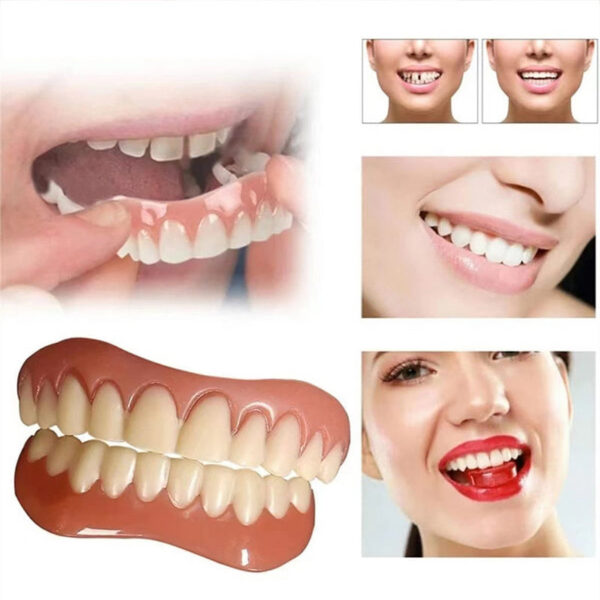 d3288ec94e2708f6 Silicone Upper And Lower Veneer Comfortable Denture Whitening Concealer Temporary False Teeth