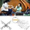 d3400fea3ac0e42c KLYNGTSK 2 PCS Alcohol Stove Cross Stand Stainless Steel Pot Stand Portable Alcohol Stove Rack Shelf Alcohol Stove Stand for Camping Hiking Backpacking Outdoor Activities (9.6 * 2.9cm)
