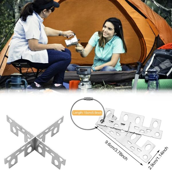 d3400fea3ac0e42c KLYNGTSK 2 PCS Alcohol Stove Cross Stand Stainless Steel Pot Stand Portable Alcohol Stove Rack Shelf Alcohol Stove Stand for Camping Hiking Backpacking Outdoor Activities (9.6 * 2.9cm)