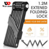 d349e19081444368 WEST BIKING Bicycle Folding Chain Anti Theft Combination Heavy Duty Safety Motorcycle MTB Road Cycg Electric Lock