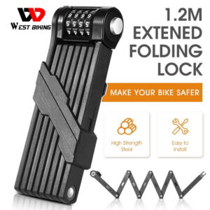 d349e19081444368 WEST BIKING Bicycle Folding Chain Anti Theft Combination Heavy Duty Safety Motorcycle MTB Road Cycg Electric Lock