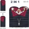 d34bc55890bb6db7 Poepore Schlafsack Outdoor Winter für Erwachsene Extra Breit 3-4 Jahreszeiten XXL Schlafsäcke Warmer Baumwolle Flanell Deckenschlafsack beim Camping Wandern Abenteuern 230 * 100CM
