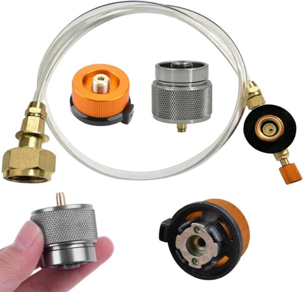 d34ec5817f67c69f Gas Canister Refill Adapter 3Pcs/Set Propane Isobutane Butane Refill Adapter Portable Camping Stove Gas Canister Fill For Butane Camping Accessories
