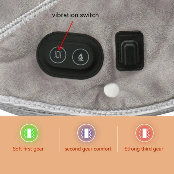 Electric Heating Shoulder Neck Pad Cervical Wrap Three Gear Thermal Compress Massager Vibration Shawl Warm Back Tool Relax Brace