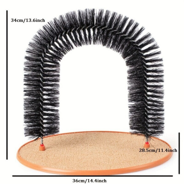 1pc Cat Arch Self Groome Pamper Feline A Massage Grooming Rubbing With Scratching Pad Toy For Cats Interactive Toys