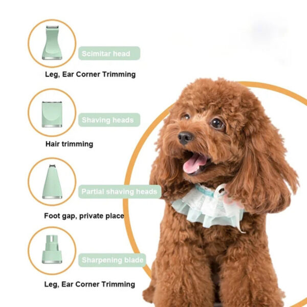 d37e135b4cb92df7 Professional 4-in-1 Electric Pet Grooming Tool Set Dog Hair Clippers USB Rechargeable Pets Haircut Trimmer Shaver Cats Supplies