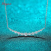 Smyoue Total 1.1ct All Moissanite Necklace for Women Sparkling Lab Diamond Pendant Jewelry 100% S Sterling Sier GRA