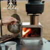d3a6dbee3fe74889 MOUNTAINHIKER Portable Firewood Square Stainless Steel Outdoor Fire Heater Picnic Hiking Camping Wood Burner Stove