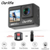 d3bb6473613cd9a5 Ourlife 5K30FPS Action Camera 2.0'' Touch LCD 170° DVR 30M Waterproof Remote Control 5X Zoom Helmet WiFi 4K60FPS Sport Camera