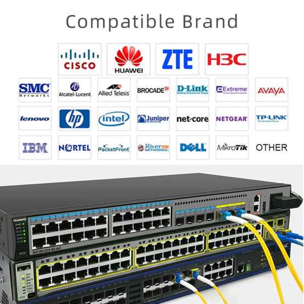 ONTi 10G RJ45 Copper SFP+ Module 10GBase-Tx Ethernet Fiber Optic FTTH Compatible with Cisco/Mikrotik Switch 30m / 80m