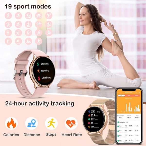 d3ca75c434c7a0cc Bluetooth Call Smart Watch Women Custom Dial Steel Watches Men Sports Fiess Tracker Heart Rate Smartwatch For Android IOS G35