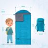 d3cd038cf0e3bd30 COTINSE Camping Schlafsack Wasserabweisend für Kinder (150+30x75cm) - Ultraleichter Reiseschlafsack mit Verstellfunktion - Atmungsaktiver Komfort für Camping, Outdoor, Strand & Indoor