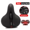 d3d36703495e2f5c Hollow Breathable Bicycle Men Women MTB Road Saddle Shock Absorbing Comfortable Big Butt Bike Seat Safety Warning