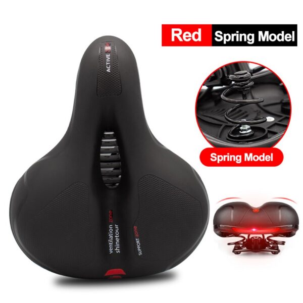 d3d36703495e2f5c Hollow Breathable Bicycle Men Women MTB Road Saddle Shock Absorbing Comfortable Big Butt Bike Seat Safety Warning