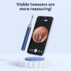 d3d8a7acb22131a6 Camera Wax Removal Otoscop with Light 3.2mm Silicone Spoon Ear Cleaner Visible Tweezer Cleaning