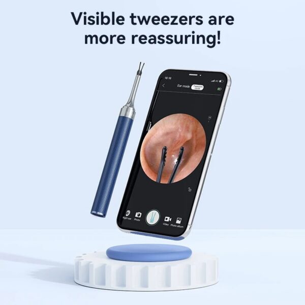 d3d8a7acb22131a6 Camera Wax Removal Otoscop with Light 3.2mm Silicone Spoon Ear Cleaner Visible Tweezer Cleaning