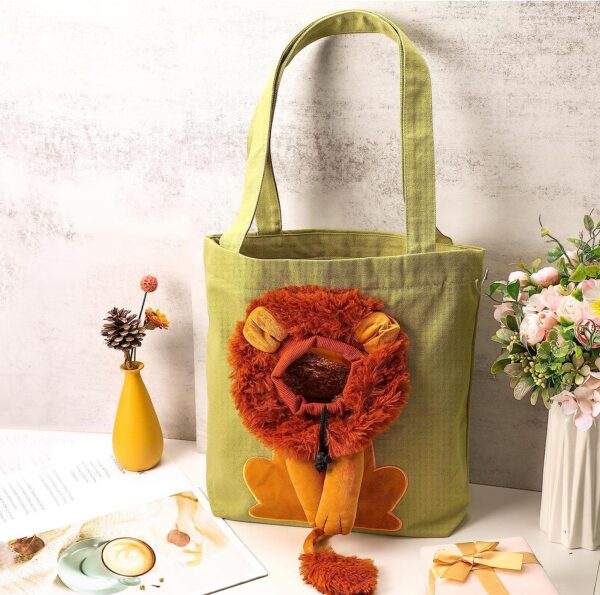 Lion Shape Cat Bags Adjustable Soft Carriers Outgoing Travel Pets Handbag Portable Breathable Pet Canvas Bag