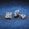 925 Sterling Silver 0.8 Carat *2 Moissanite Diamond 8 Earrings Classic Fashion Design Light Luxury Niche Temperament