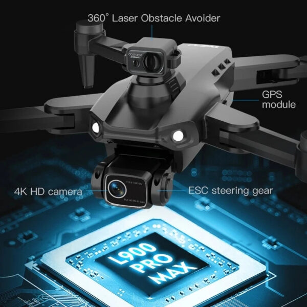 d40f4b6ca133ad2f L900 Pro MAX GPS 4K Professional HD Dual Camera 5G Wifi 360° Obstacle Avoidance Brushless Foldable Quadcopter RC Drone Toy