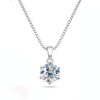 d41a847cd2bf0d15 1CT Moissanite Pendant For Women Simulated Diamond Necklace S Sterling Sier Jewelry Girl Valentine's Day party Gift