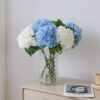 d41e8d98718bad98 3PCS 22 inch Lifelike Artificial Hydrangea Large Real Touch Flowers Artificial Flowers Dry Flowers Outdoor Wedding Christmas Office Family Party Living Room Table Decoration (White)
