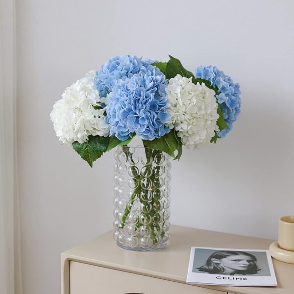 d41e8d98718bad98 3PCS 22 inch Lifelike Artificial Hydrangea Large Real Touch Flowers Artificial Flowers Dry Flowers Outdoor Wedding Christmas Office Family Party Living Room Table Decoration (White)
