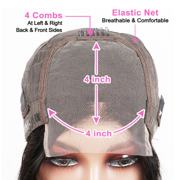 Wigs Jerry Curly Front 13x4 Transparent Lace For Women 4x4 Closure Short Bob Human Hair Wig 8-14inch