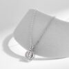 MODIAN 1 Carat D Color Round Bezel Setting Moissanite Pendant Necklace Sier Lab Diamond Women Jewelry With Certificate Box