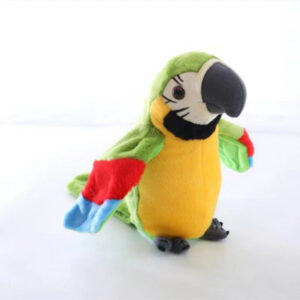 Colorful Chatty Parrot Interactive Recordable Musical Toy That Flaps Wings and Teaches Kids to Speak