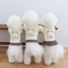 Cute Couple Clothes Dresses Waffle Cat Dog Shirt Puppy Pet Skirt Clothing For Dogs Cats Chihuahua Yorkie