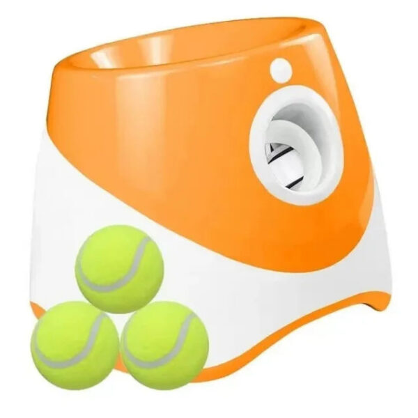 Thrower Launcher for Dogs with 3Tennis Ball Interacive Dog Toys Fun Indoor Outdoor Adjustable Distance