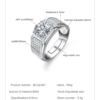 d449896d4990fe94 Business temperament GRA ring two caramosanshi heart eight arrow cutting fashion domineering star diamond man jewel