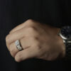 d44ac76391b42c28 Business temperament GRA ring two caramosanshi heart eight arrow cutting fashion domineering star diamond man jewel