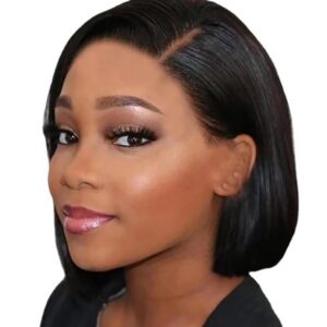 d475e4a535a3ce1f Hot Sale Short BOB Wig T Side Part Bob Wigs Lace Frontal Cuticle Aligned Pre Plucked Brazilian Human Hair for Black Women