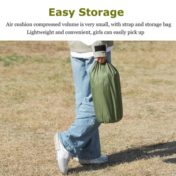 Double Sleeping Pad for Camping Self-Inflating Mat Sleeping Mattress with Pillow for Hiking Outdoor 2 Persons Travel Bed Air Mat
