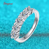Smyoue White Gold D Color 4mm Moissanite Ring for Women 1.5CT Stone Match Diamond Wedding Band Bride S Sterling Sier GRA