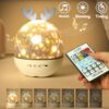 NightLights Bedroom Starry Sky Projector Bluetooth Speaker Deer USB Table Desk Lamp Bedside Decor for Kids Baby Birthday Gift