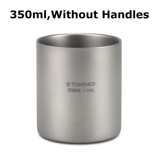 d49ebc434d392dca Tomshoo 220/350/450/600ml Double Layer Titanium Water Cup Coffee Tea Mug for Home Outdoor Camping Hiking Backpacking Picnic