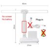 d4a223e4d3b46d22 LED Clock Table Lamp USB Chargeable Dimmable Desk Lamps 2 Heads 180 Rotate Foldable Eye Protection Desktop Reading Night Lights