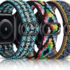 d4a6e3ad76118c86 DaQin 3 Pack Elastic Bands Compatible with Apple Watch Band 45mm 44mm 49mm 42mm 41mm 40mm 38mm Women Men, Soft Nylon Solo Loop Straps for Apple Watch SE iWatch Series 9/8/7/6/5/4/3/2/1/Ultra/Ultra 2