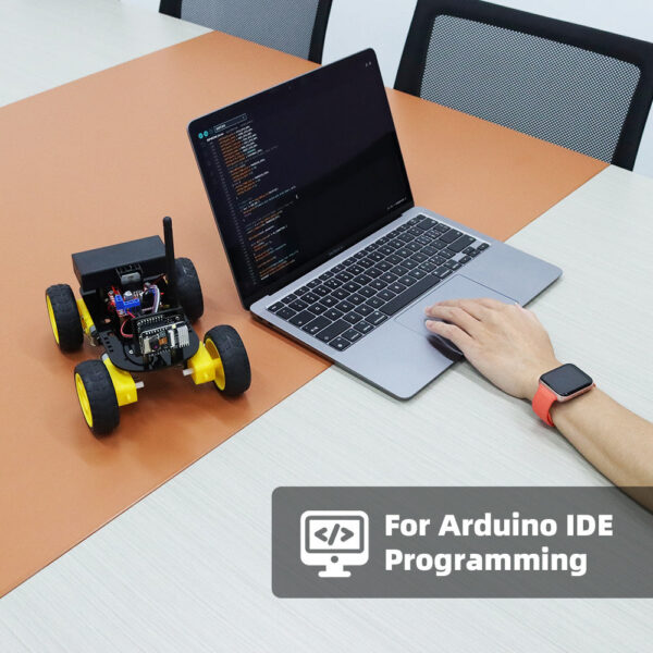 d4ae221cfffd574f 4WD Smart Car ESP32 Camera Wifi Automation For Arduino Programming ESP Robot with Antenna Learning Complete Coding Kit