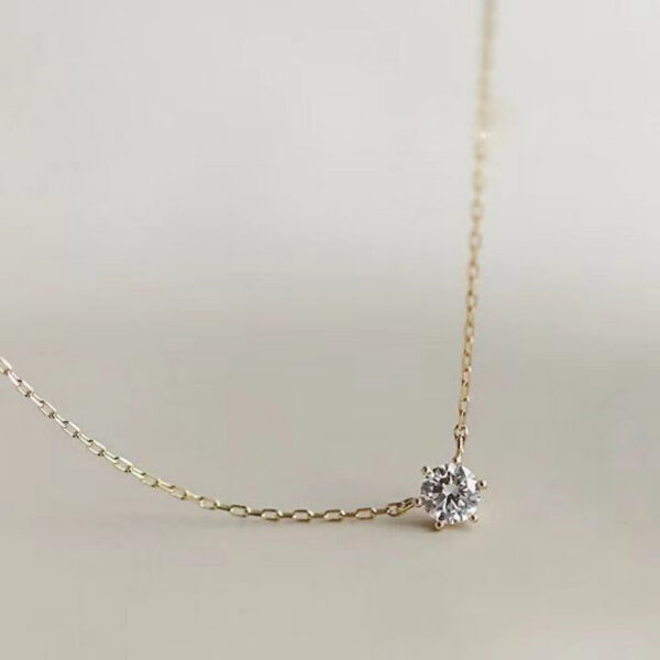 d4b4be29b1c633ba LGKGL Sterling Sier Sparkling Clavicle Chain Choker Simple 5A Zircon Gypsophila Pendant Necklace For Women