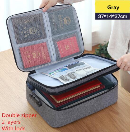d4cfe88112a254db Document Storage Bag Tickets File Organizer Women Travel Files Card Folder Holder Tool Case Handbag