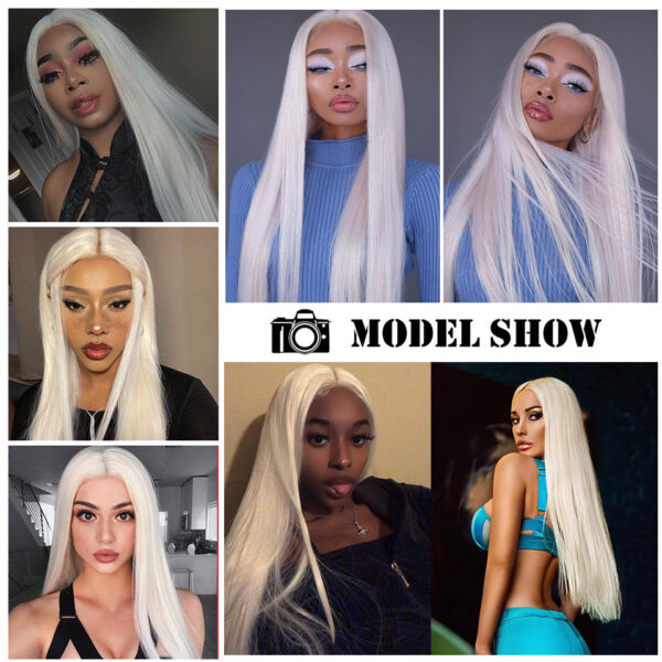 d4d6410f092787f0 I's a wig Long Straight White Cosplay Synthetic Wigs Women 60 613 Blonde Grey Pink Black Color for Daily Party Lolita