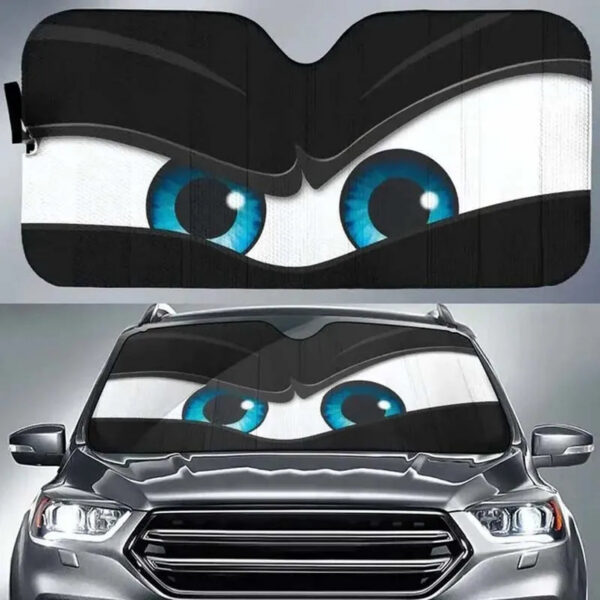 Car Solar Protection Cartoon Big Eyes Heated Windshield Sunshade Car Window Windscreen Cover Sun Shade Auto Sun Visor