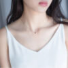 d4db2de1adaf6cab Modian Gold Color Heart Simple Tiny Fashion Chain Pendant Necklaces Classic Girls 925 Sterling Silver Jewelry For Women Gift