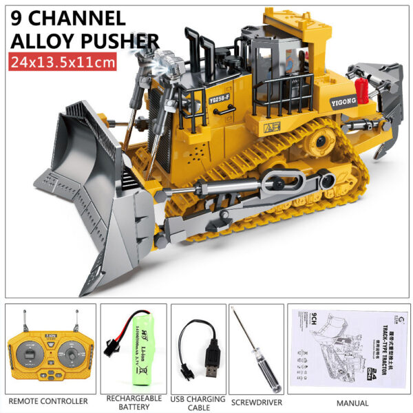 d4e451665478f3e2 RC Excavator Dumper Car 2.4G Remote Control Engineering Vehicle Crawler Truck Bulldozer Toys for Boys Kids Christmas Gifts
